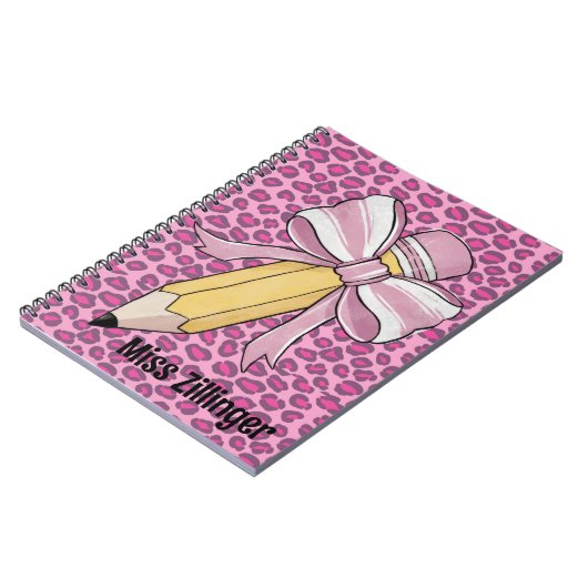 Gepersonaliseerde leraar waardering Potlood met bo Notitieboek (Linkerzijde)