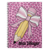 Gepersonaliseerde leraar waardering Potlood met bo Notitieboek (Voorkant)