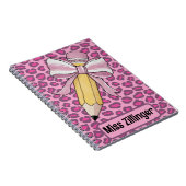 Gepersonaliseerde leraar waardering Potlood met bo Notitieboek (Rechterzijde)