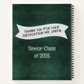 Gepersonaliseerde Leraar Waardering Spiral Notitie Notitieboek (Achterkant)