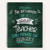 Gepersonaliseerde Leraar Waardering Spiral Notitie Notitieboek (Voorkant)
