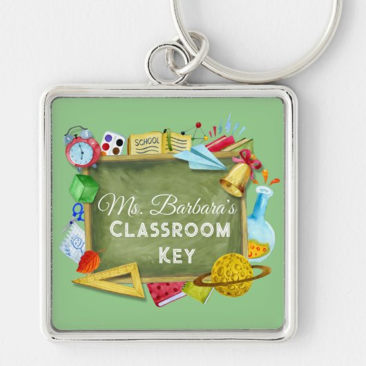 Gepersonaliseerde leraren school sleutelhanger (Voorkant)