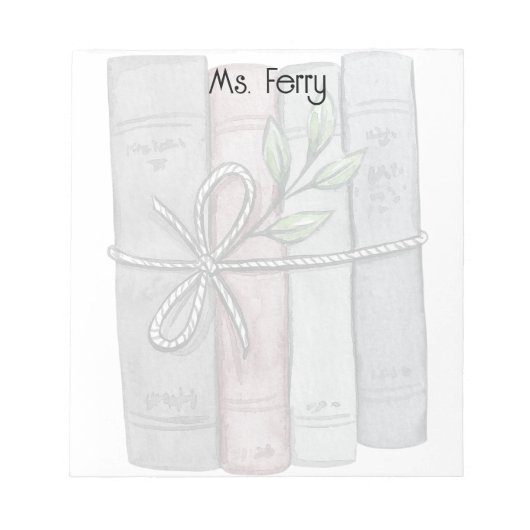 Gepersonaliseerde lerarenboeken gebonden met twine notitieblok (Voorkant)