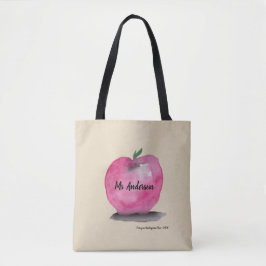 Gepersonaliseerde lerarennaam, Apple, studenten Tote Bag