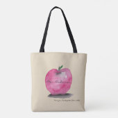 Gepersonaliseerde lerarennaam, Apple, studenten Tote Bag (Achterkant)