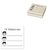 Gepersonaliseerde lerarennaam Emoji's Avaliation Rubberstempel (Gestempeld)