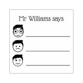 Gepersonaliseerde lerarennaam Emoji's Avaliation Rubberstempel (Afrduk)