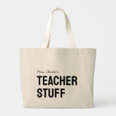 Gepersonaliseerde lerarennaam Minimalistisch Schat Grote Tote Bag (Achterkant)