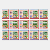 Gepersonaliseerde lerarennaam Sentiment Foto Inpakpapier Vel (Voorkant 2)