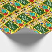 Gepersonaliseerde lerarennaam Verjaardag Afstudere Cadeaupapier (Hoek)