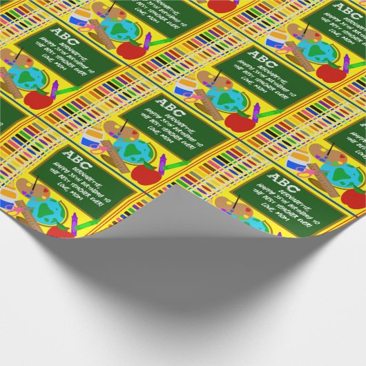 Gepersonaliseerde lerarennaam Verjaardag Afstudere Cadeaupapier (Hoek)