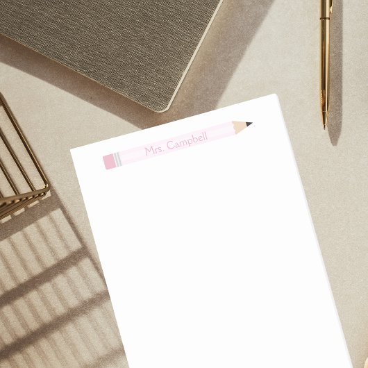Gepersonaliseerde lerarennotities, Pink Pencil Tea Post-it® Notes