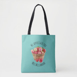 Gepersonaliseerde LERARENWAARDERING Appels BLAUWGR Tote Bag