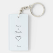 Gepersonaliseerde lesbische koppel matching sleutelhanger (achterkant)