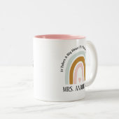 Gepersonaliseerde lesgeven, aangepaste lesgeven, tweekleurige koffiemok (Voorkant rechts)