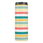Gepersonaliseerde Let's Get Beachy Stripes Thermosbeker (Achterkant)