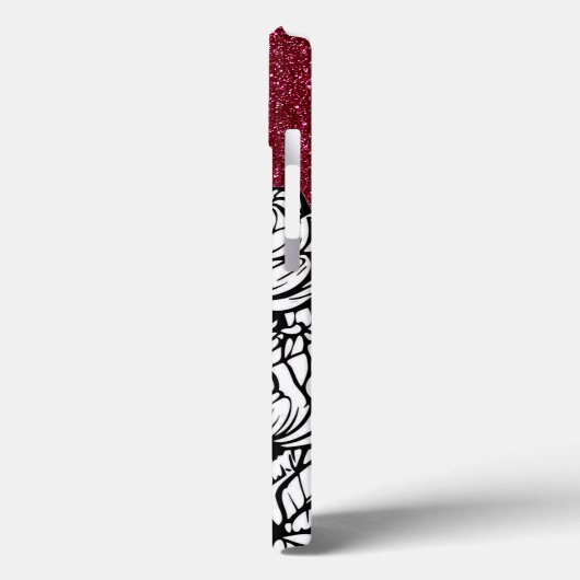 Gepersonaliseerde letter B Glitter Tattoo Flowers Case-Mate iPhone Case (Achterkant / Links)