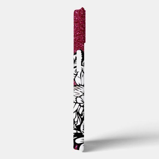 Gepersonaliseerde letter B Glitter Tattoo Flowers Case-Mate iPhone Case (Achterkant / Rechts)