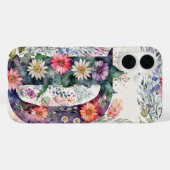 Gepersonaliseerde letter D Elegante Bloemen Waterv Case-Mate iPhone Case (Achterkant (horizontaal))