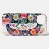 Gepersonaliseerde letter D Elegante Bloemen Waterv Case-Mate iPhone Case (Achterkant (horizontaal))