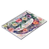 Gepersonaliseerde letter D Floral Waterverf Notiti Notitieboek (Linkerzijde)