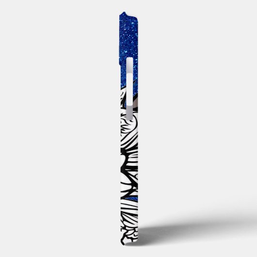 Gepersonaliseerde letter D Glitter Tattoo Flowers Case-Mate iPhone Case (Achterkant / Links)