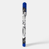 Gepersonaliseerde letter J Elegante Bloemen Glitte Case-Mate iPhone Case (Achterkant / Rechts)