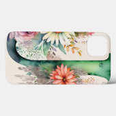 Gepersonaliseerde letter J Elegante Bloemen Waterv Case-Mate iPhone Case (Achterkant (horizontaal))