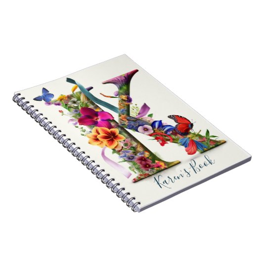 Gepersonaliseerde letter K Notitieboek (Rechterzijde)