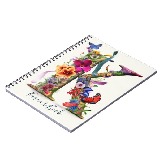 Gepersonaliseerde letter K Notitieboek (Linkerzijde)