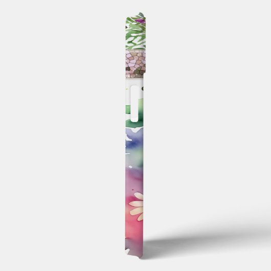 Gepersonaliseerde letter L Elegante Bloemen Waterv Case-Mate iPhone Case (Achterkant / Rechts)