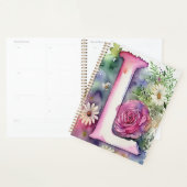 Gepersonaliseerde letter L Floral Waterverf Notiti Planner (Display)