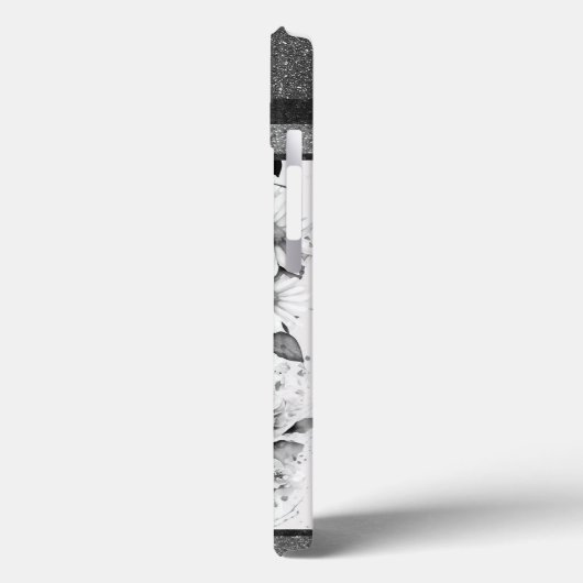 Gepersonaliseerde letter M Elegante Bloemen Waterv Case-Mate iPhone Case (Achterkant / Links)