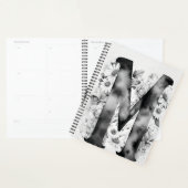 Gepersonaliseerde letter M Floral Waterverf Notiti Planner (Display)