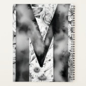 Gepersonaliseerde letter M Floral Waterverf Notiti Planner (Achterkant)
