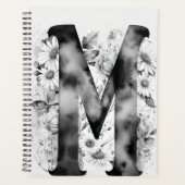 Gepersonaliseerde letter M Floral Waterverf Notiti Planner (Voorkant)