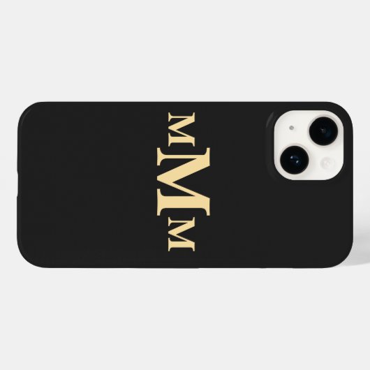 Gepersonaliseerde letter "M" monogram Sjabloon Case-Mate iPhone Case (Achterkant (horizontaal))