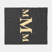 Gepersonaliseerde letter "M" monogram Sjabloon Fleece Deken (Voorkant (Horizontaal))