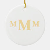 Gepersonaliseerde letter "M" monogram Sjabloon Keramisch Ornament (Voorkant)