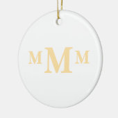 Gepersonaliseerde letter "M" monogram Sjabloon Keramisch Ornament (Links)