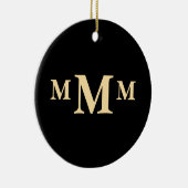 Gepersonaliseerde letter "M" monogram Sjabloon Keramisch Ornament (Rechts)