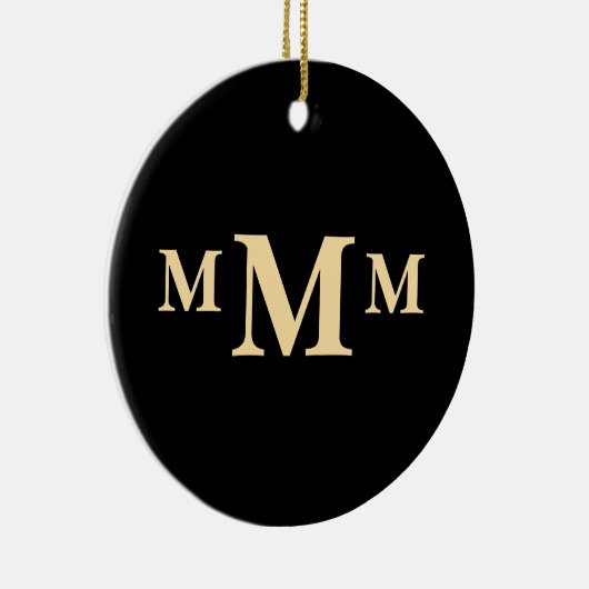 Gepersonaliseerde letter "M" monogram Sjabloon Keramisch Ornament (Rechts)
