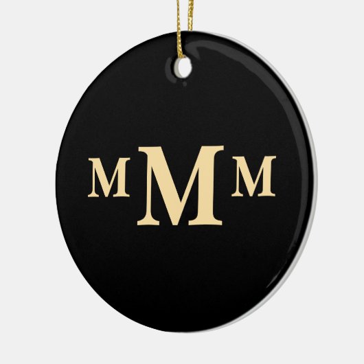 Gepersonaliseerde letter "M" monogram Sjabloon Keramisch Ornament (Links)