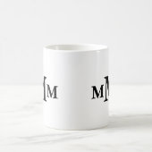 Gepersonaliseerde letter "M" monogram Sjabloon Koffiemok (Center)