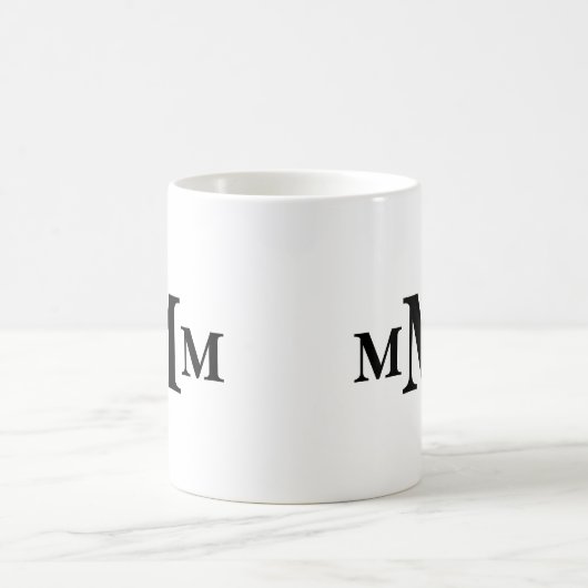 Gepersonaliseerde letter "M" monogram Sjabloon Koffiemok (Center)