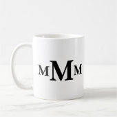 Gepersonaliseerde letter "M" monogram Sjabloon Koffiemok (Links)