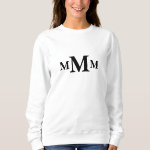 Gepersonaliseerde letter "M" monogram Sjabloon Trui