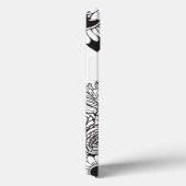 Gepersonaliseerde letter M Zwart Wit Tattoo Bloeme Case-Mate iPhone Case (Achterkant / Rechts)