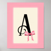 Gepersonaliseerde Letter Print met Roze Coquette B (Voorkant)