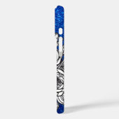 Gepersonaliseerde letter R Elegant Bloemen Glitter Case-Mate iPhone Case (Achterkant / Links)